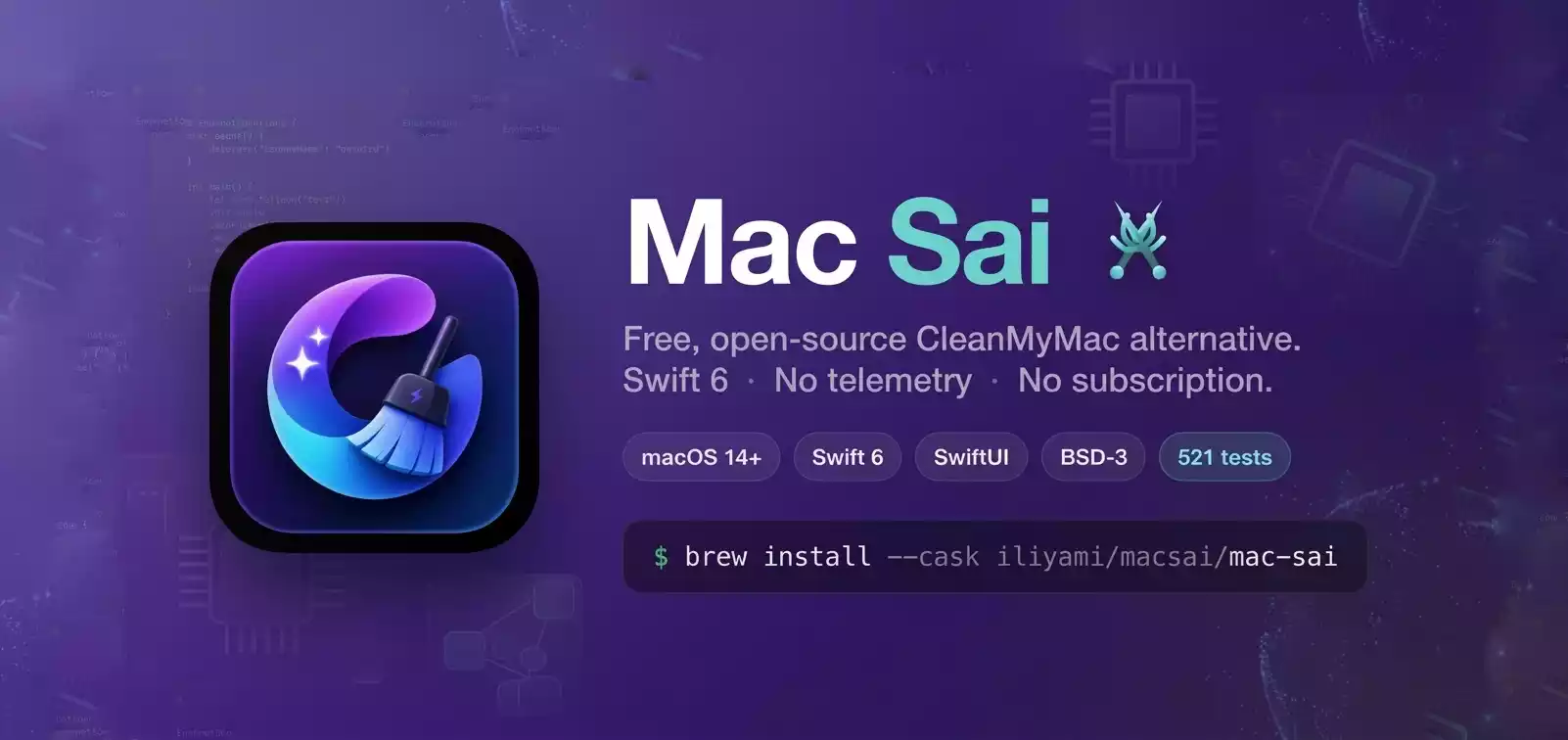 Mac Sai:开源、轻量级的 macOS 系统维护与清理工具