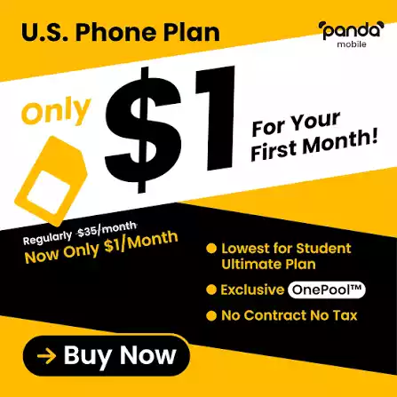 🇺🇸美国 Panda Mobile 手机号,1美元学生套餐薅羊毛与激活教程。每个月中国大陆5GB流量,全球免费拨打电话