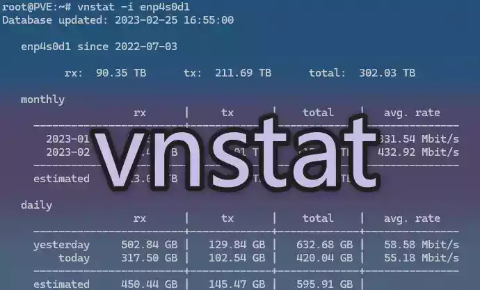 docker部署vnStat轻量级流量监控神器